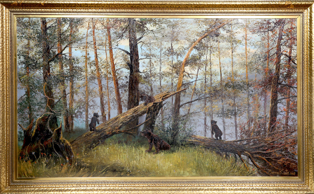Bears in the Forest Oil | Morris Katz,{{product.type}}