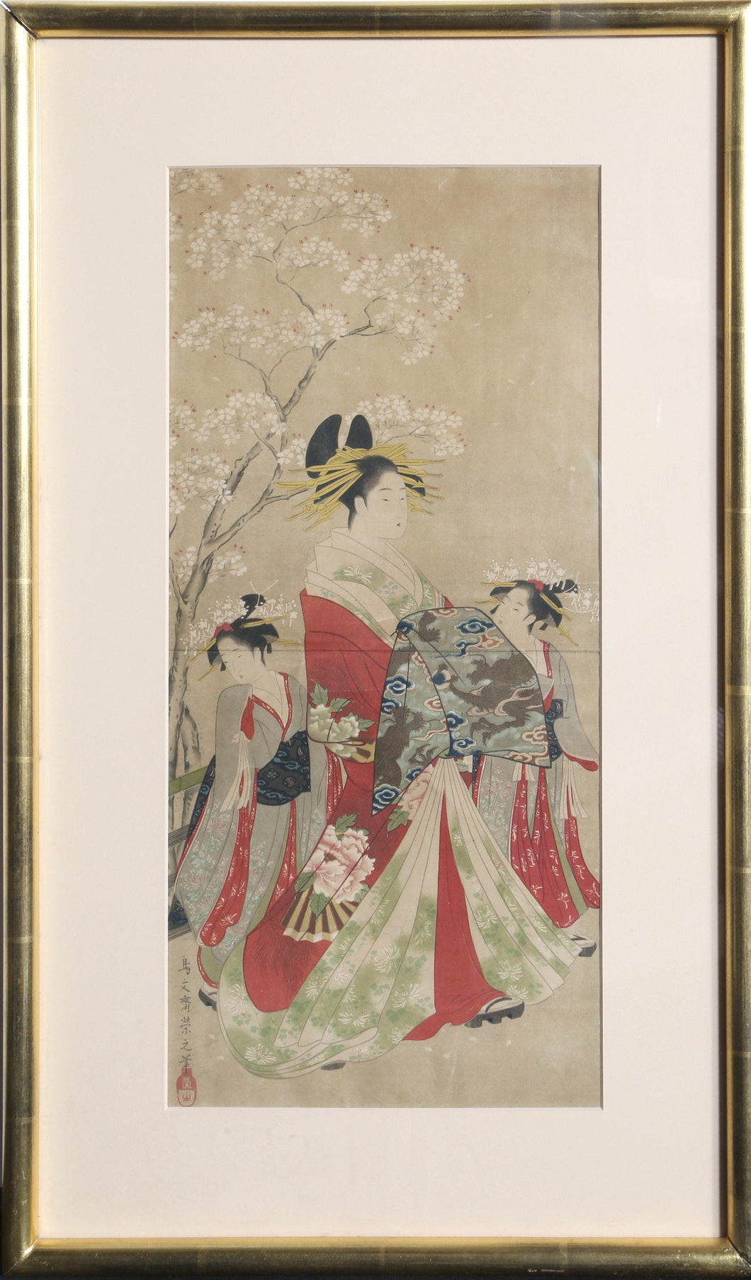 Beauties of the Seasons (Spring) Lithograph | Chōbunsai Eishi,{{product.type}}