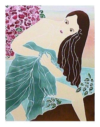 Beautiful Brunette Lithograph | Gina Lombardi Bratter,{{product.type}}