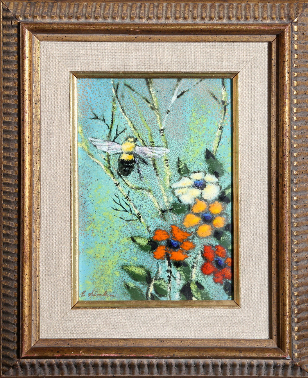 Bee and Flowers Metal | Carol Simkin,{{product.type}}