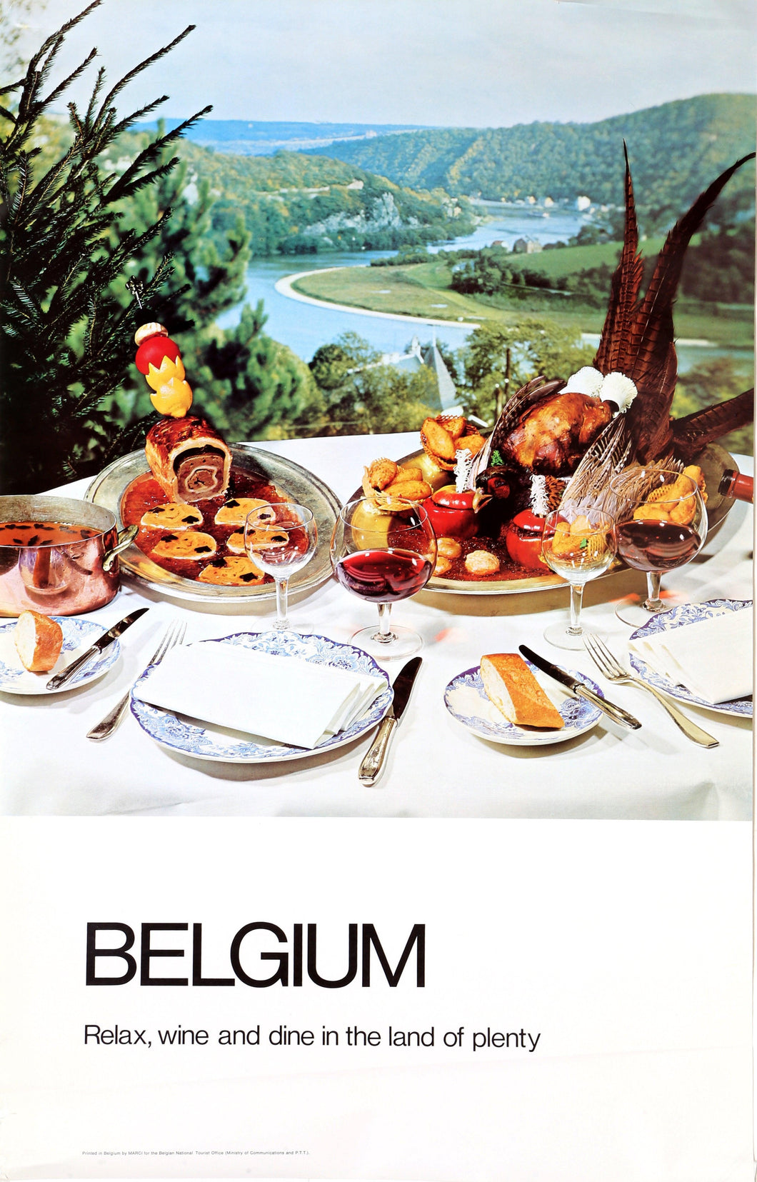 Belgium - Relax Wine and Dine in the Land of Plenty Poster | Travel Poster,{{product.type}}