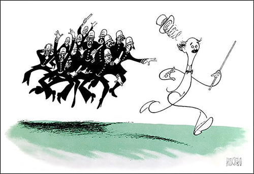 Ben Turpin and the Keystone Cops Lithograph | Al Hirschfeld,{{product.type}}