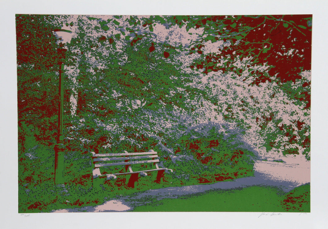 Bench in the Park Screenprint | Max Epstein,{{product.type}}