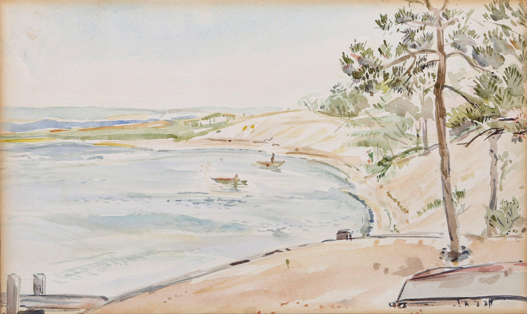 Bennett's Cove, Hampton Bays II Watercolor | Charles Blaze Vukovich,{{product.type}}