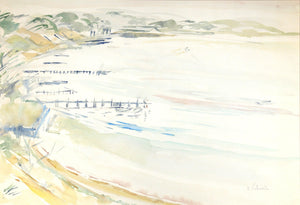 Bennett's Cove, Hampton Bays Watercolor | Charles Blaze Vukovich,{{product.type}}