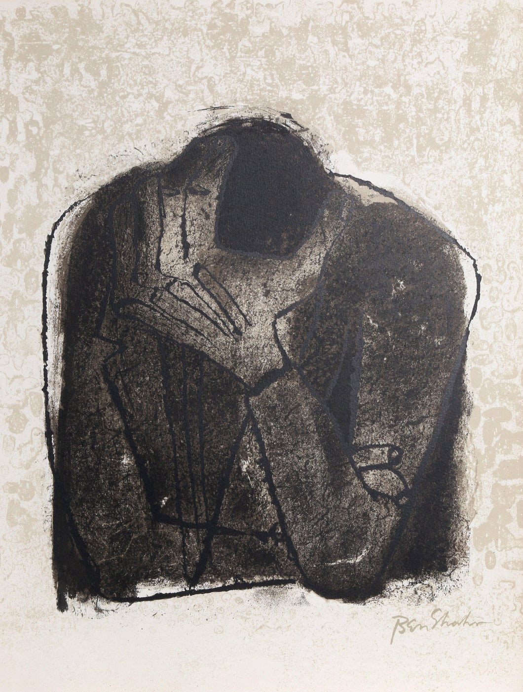 Beside the Dead from the Rilke Portfolio Lithograph | Ben Shahn,{{product.type}}