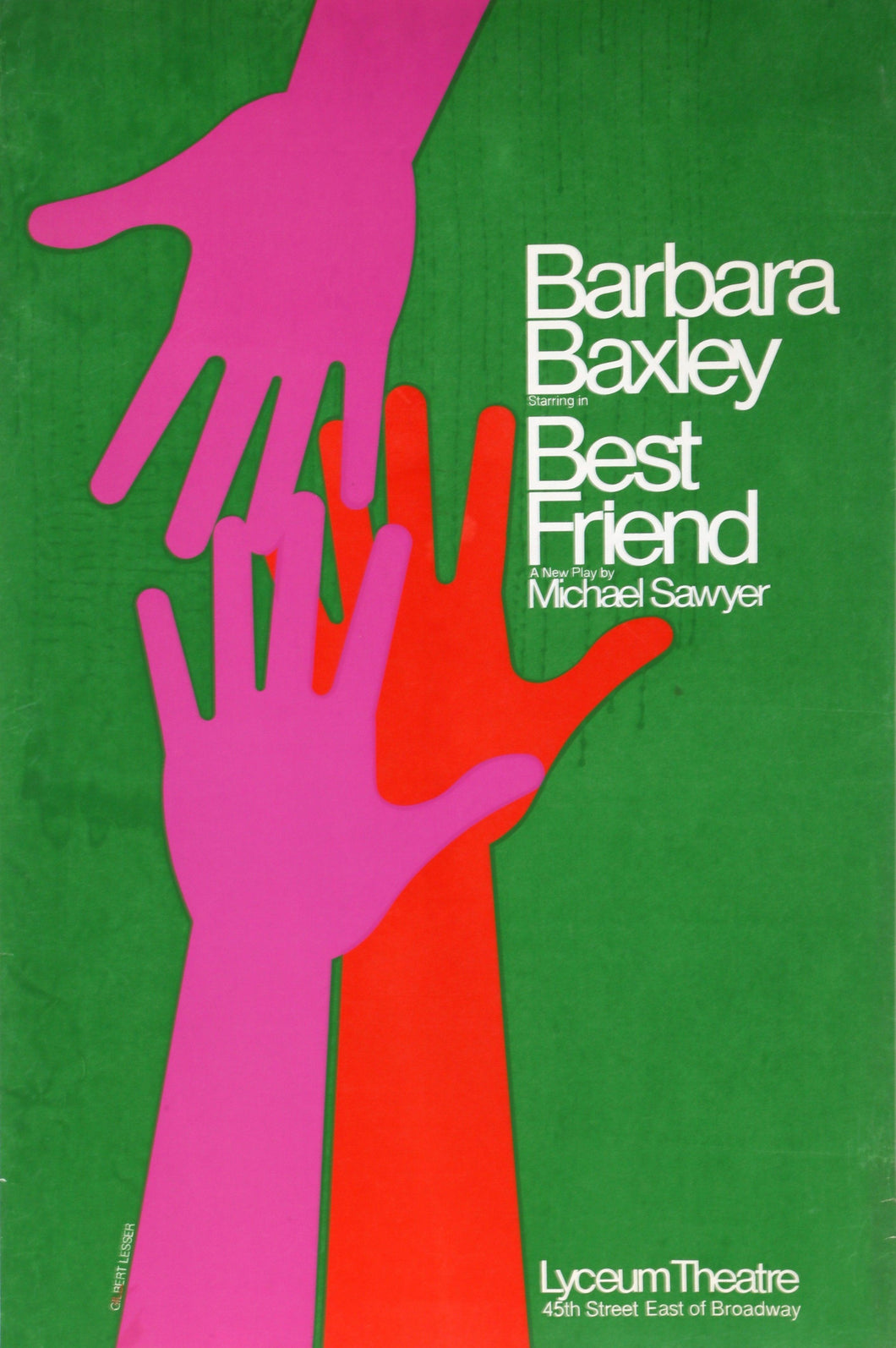 Best Friend at Lyceum Theater Poster | Gilbert Lesser,{{product.type}}