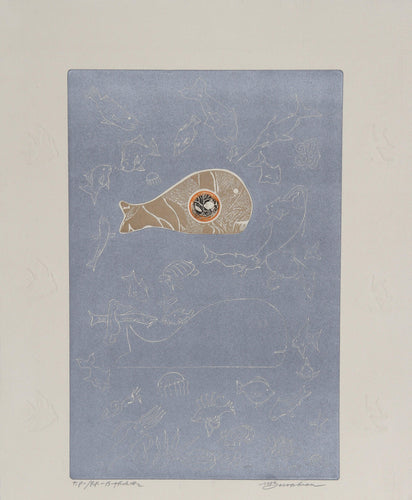 Big Fish Little Fish 2 Unique 1 Etching | Martin Barooshian,{{product.type}}