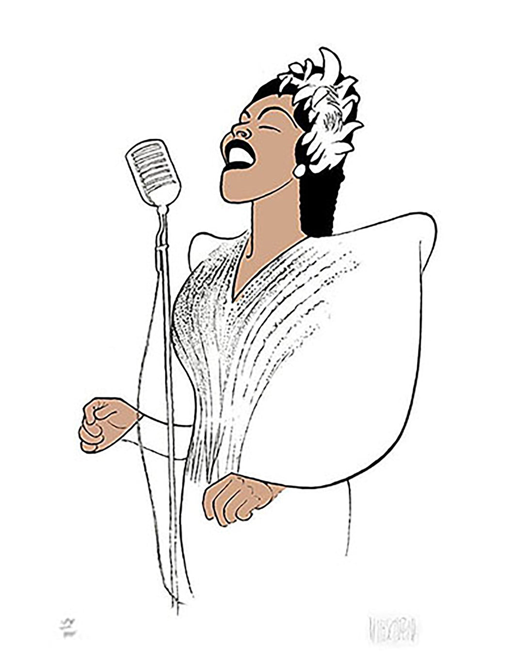 Billie Holiday - Lady Day Lithograph | Al Hirschfeld,{{product.type}}