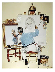 Biography (Self Portait) Poster | Norman Rockwell,{{product.type}}
