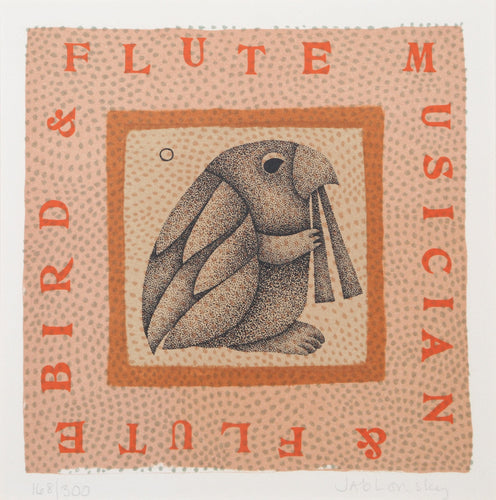 Bird and Flute Lithograph | Carol Jablonsky,{{product.type}}