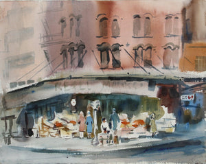 Bird and Reill Market (68) Watercolor | Eve Nethercott,{{product.type}}