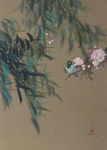 Bird in Tree (14) Lithograph | David Lee,{{product.type}}