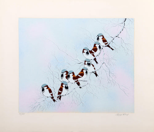Birds in Winter Screenprint | Max Karp,{{product.type}}