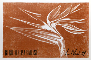 Birds of Paradise (Brown) Lithograph | Lowell Blair Nesbitt,{{product.type}}
