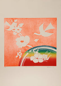 Birds, Rainbow V Etching | Mireille Kramer,{{product.type}}