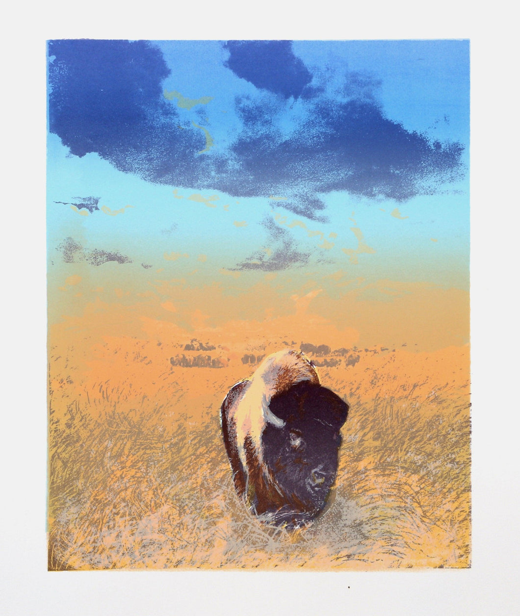 Bison Screenprint | Unknown Artist,{{product.type}}