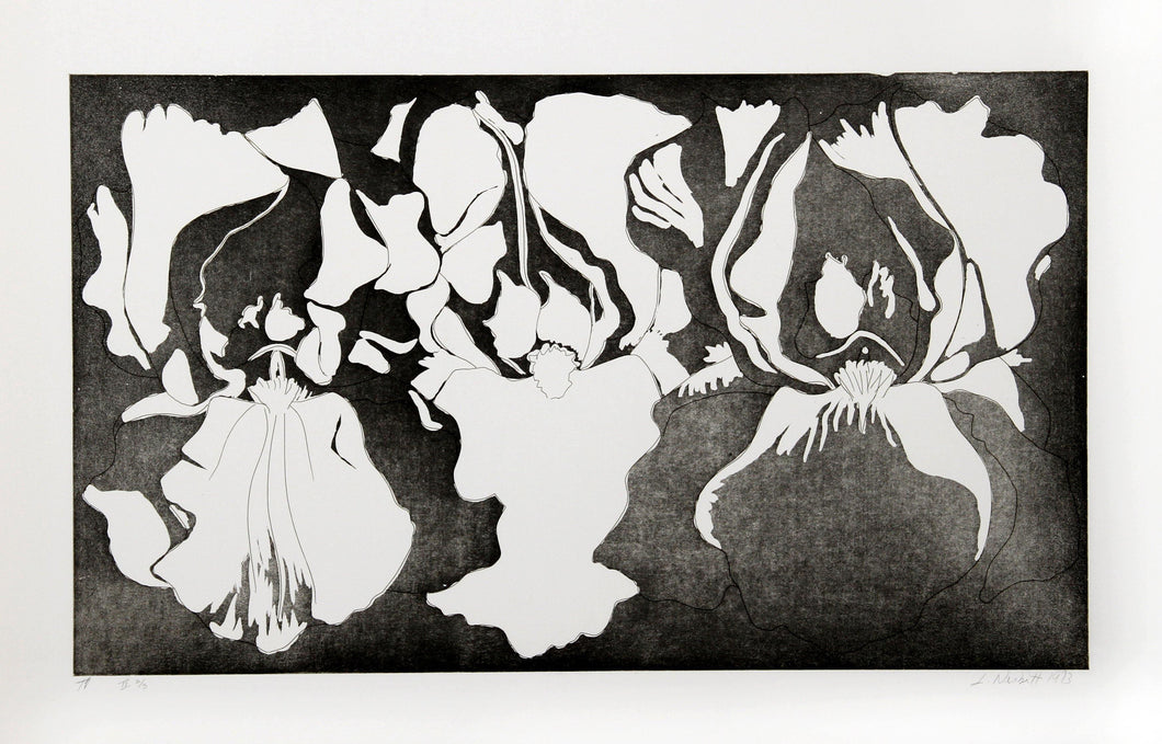 Black and White Irises Etching | Lowell Blair Nesbitt,{{product.type}}