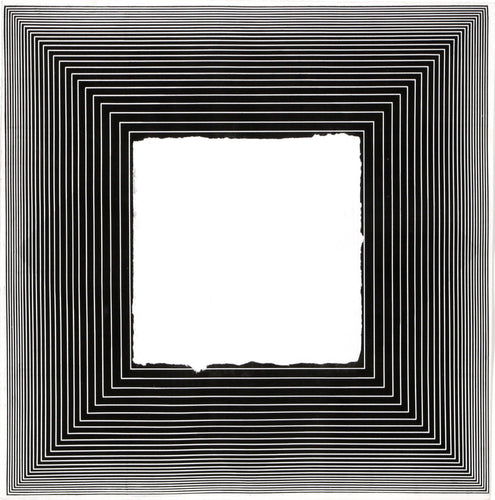 Black and White Square Etching | Unknown Artist,{{product.type}}