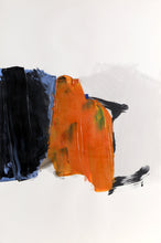 Black, Blue, Orange and Gray Abstract Acrylic | Unknown Artist,{{product.type}}