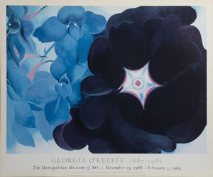 Black Hollyhock with Blue Larkspur Poster | Georgia O'Keeffe,{{product.type}}