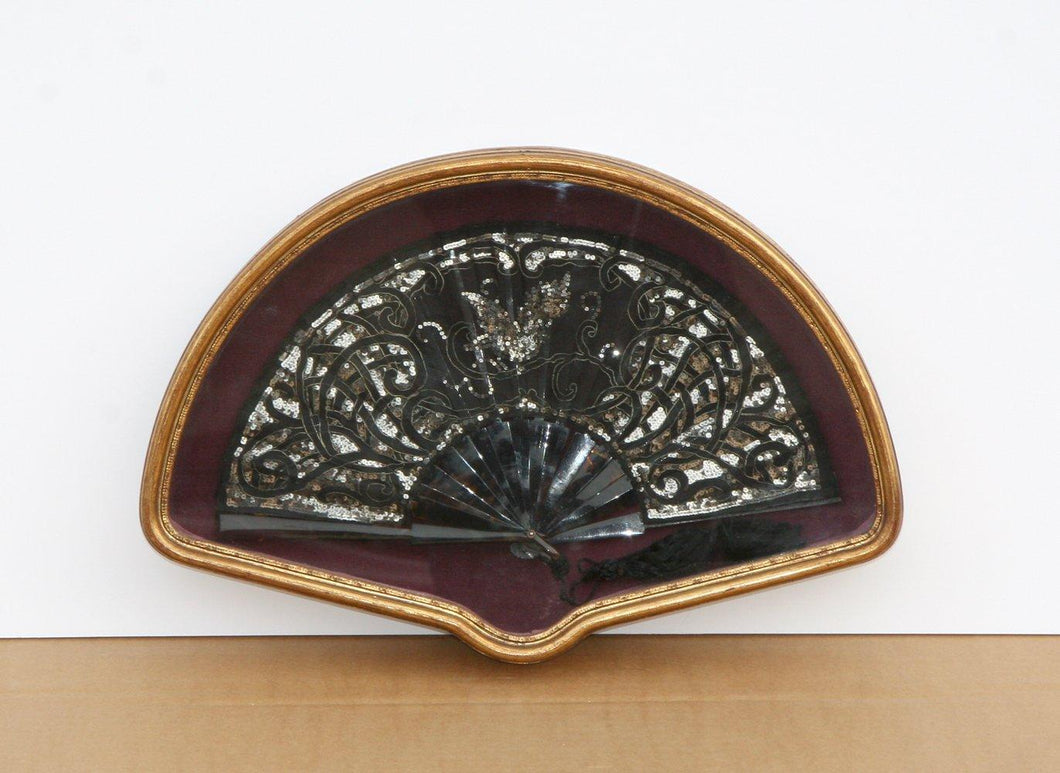 Black Sequined Fan Home Decor | Unknown Artist,{{product.type}}
