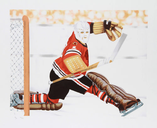 Blackhawk Goalie Lithograph | Henry Gorski,{{product.type}}