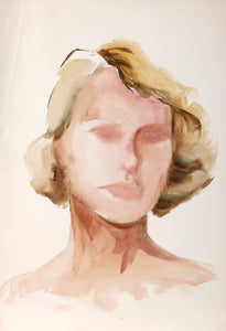 Blonde Woman (P3.7) Watercolor | Eve Nethercott,{{product.type}}