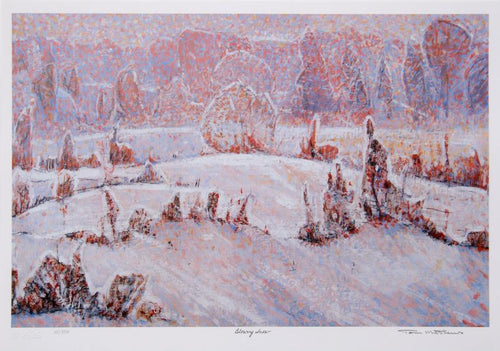 Blowing Snow Lithograph | Tom Mathews,{{product.type}}