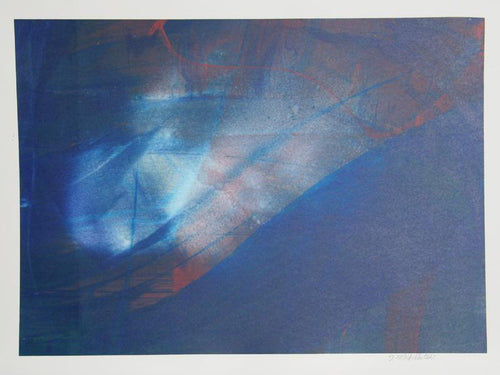 Blue Abstract I Mixed Media | Larry Middlestadt,{{product.type}}