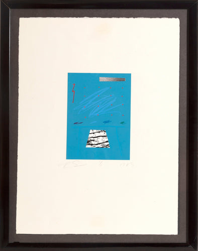 Blue Abstraction Mixed Media | Unknown Artist,{{product.type}}