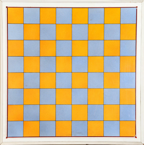 Blue and Orange Chessboard Poster | Unknown Artist,{{product.type}}