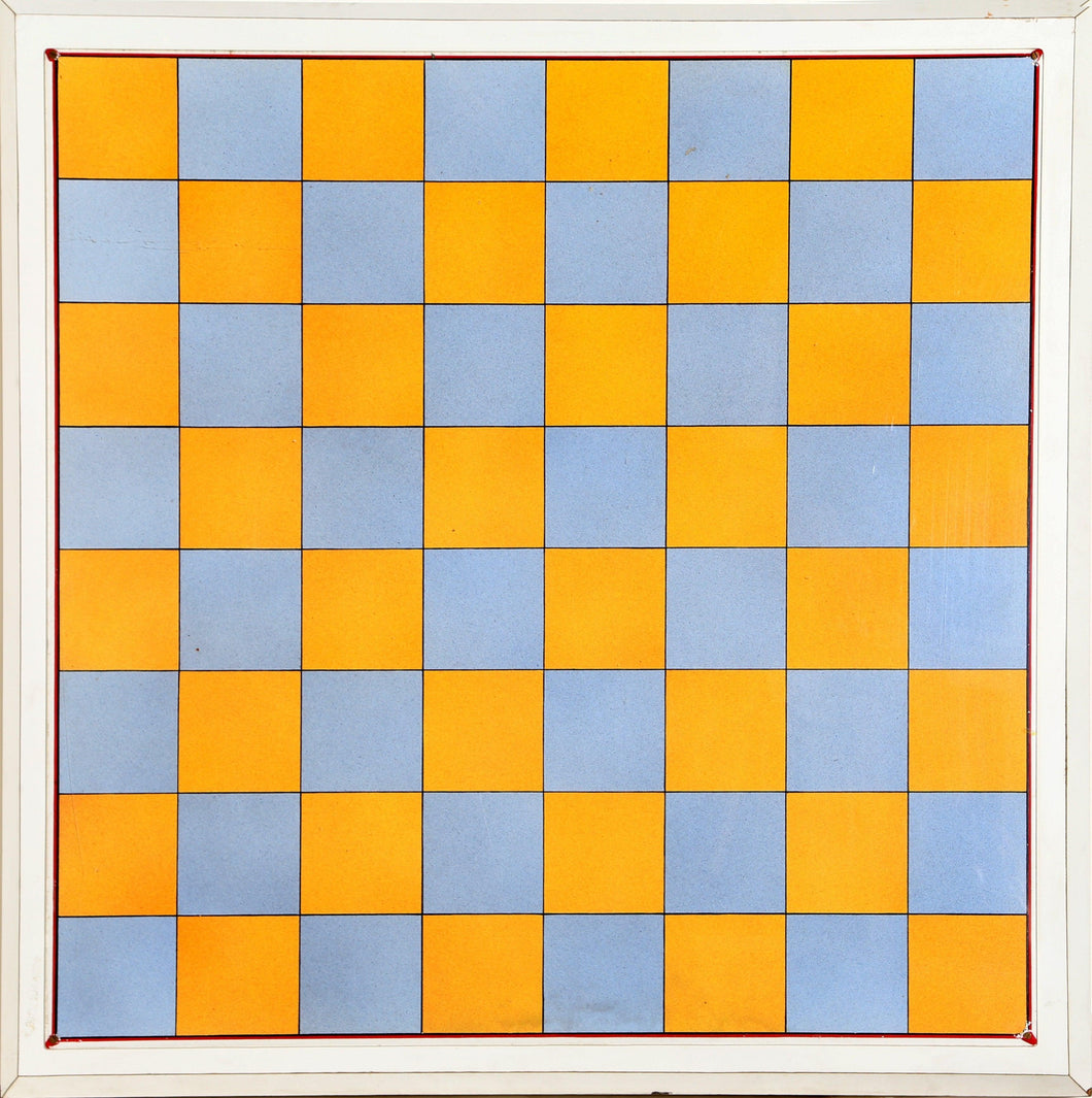 Blue and Orange Chessboard Poster | Unknown Artist,{{product.type}}