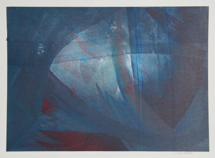 Blue and Red Abstract I Mixed Media | Larry Middlestadt,{{product.type}}