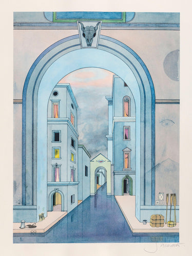 Blue Arch etching | Francis Saillart,{{product.type}}