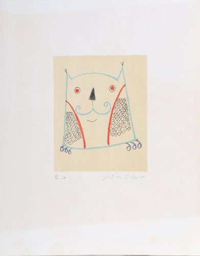 Blue Cat Lithograph | Judith Bledsoe,{{product.type}}