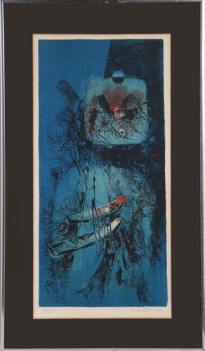 Blue Composition Lithograph | Lebadang (aka Hoi),{{product.type}}