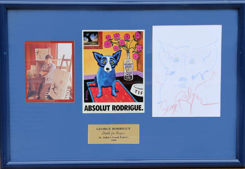 Blue Dog Mixed Media | George Rodrigue,{{product.type}}