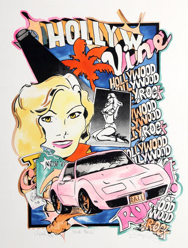 Blue Hell Watercolor | John Matos (aka Crash),{{product.type}}