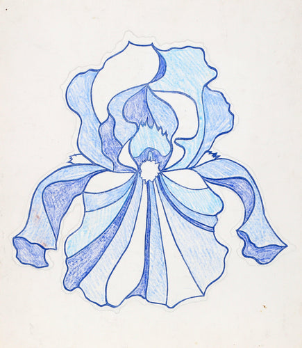 Blue Iris Etching | Lowell Blair Nesbitt,{{product.type}}