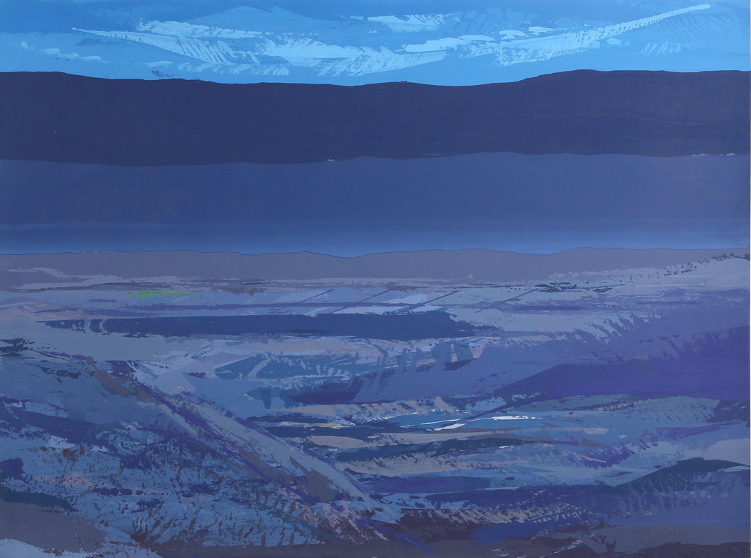Blue Lake View Screenprint | Joseph Grippi,{{product.type}}