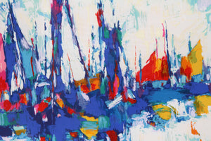 Blue Marina Screenprint | Nicola Simbari,{{product.type}}