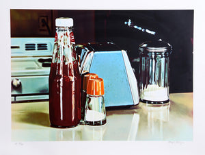 Blue Napkin Holder Screenprint | Ralph Goings,{{product.type}}