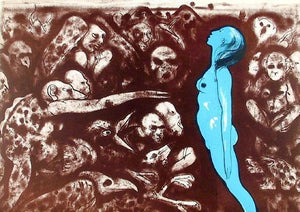 Blue Nude Lithograph | Robert Beauchamp,{{product.type}}