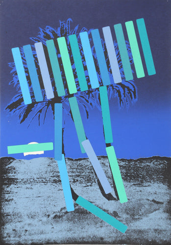 Blue Palm Screenprint | Menashe Kadishman,{{product.type}}