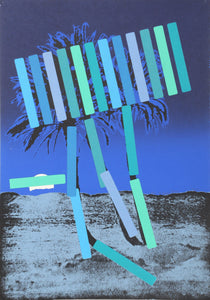 Blue Palm Screenprint | Menashe Kadishman,{{product.type}}