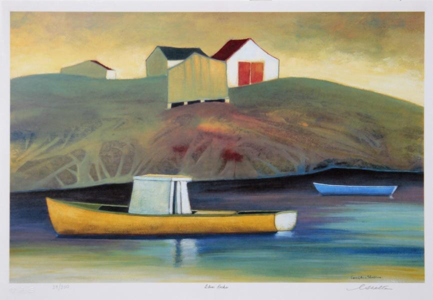 Blue Rocks Lithograph | Carol Ann Shelton,{{product.type}}