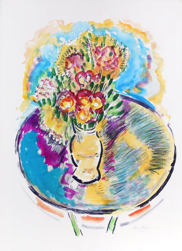 Blue Table (Variation) Lithograph | Wayne Ensrud,{{product.type}}