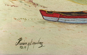 Boat on a Beach Oil | Ramon Martinez,{{product.type}}