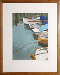 Boats at Dock Lithograph | Laurent Marcel Salinas,{{product.type}}